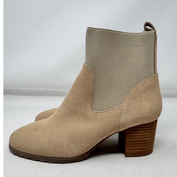 Brand New Violet & Red Women's 8 Tan Loaded Knit Cuff Booties Boots - Picture 1 of 10